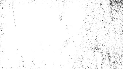 Scratched and distressed grunge texture with grainy noise vector design. Abstract black and white grunge background with scratch overlay texture. 