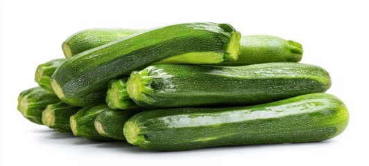 The Fresh Zucchini Stacked Neatly for Culinary Use and Healthy Meals