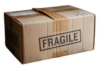 cardboard box on a white background