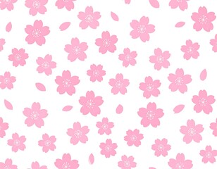 Delicate pink cherry blossoms on white background
