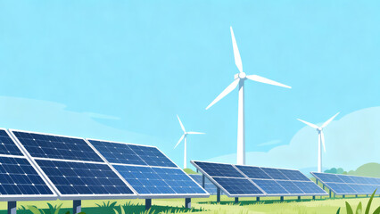 Solar Panel and Wind Turbine