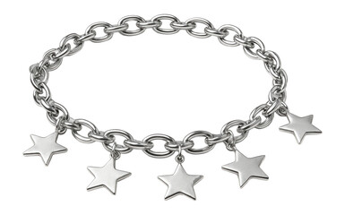 Fototapeta premium Silver star charm bracelet.