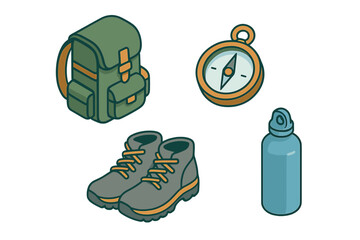 Essential outdoor gear for hiking adventures in nature during sunny days