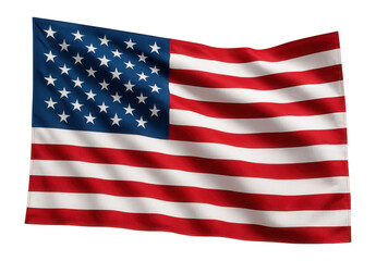 Fototapeta premium Close-up of the USA flag with stars and stripes.