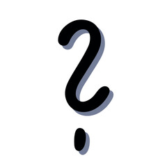 Hand drawn question mark clipart Single element for design