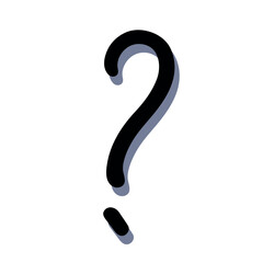 Hand drawn question mark clipart Single element for design