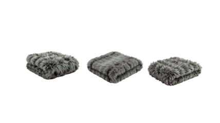 Fur rug on transparent background png