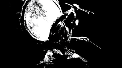 Percussionist playing drum