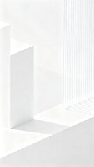 Fototapeta premium White geometric space shadow