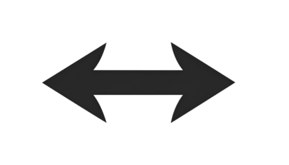 Dark gray double-headed arrow on black background