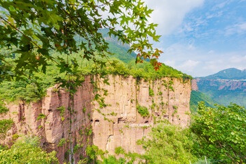 Fototapeta premium Guoliang Village Canyon, Wanxian Mountain Scenic Area, Taihang Mountains, Linzhou, Anyang City, Henan Province
