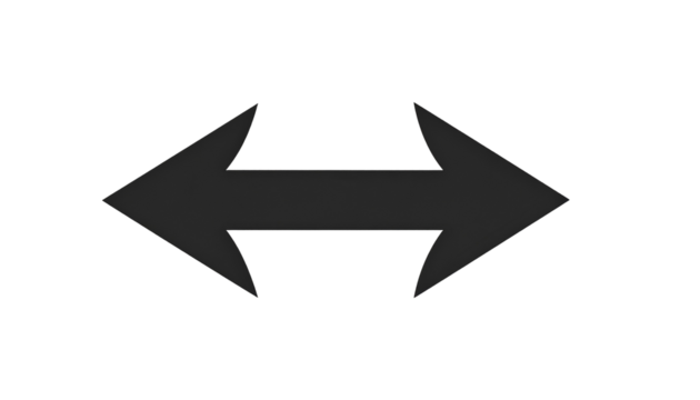 Dark gray double-headed arrow on black background