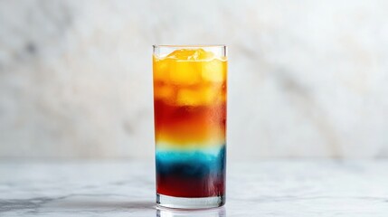 Layered Rainbow Cocktail: A Vibrant Summer Drink
