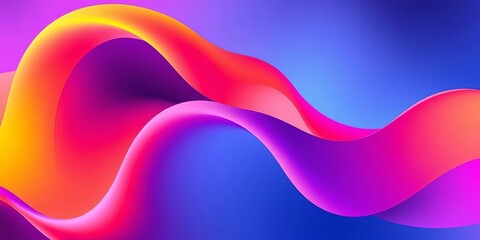 Abstract wavy shapes in vibrant, flowing gradients form a dynamic poster background,  design,  pattern