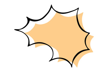 Hand drawn speech bubble Blank empty message box Textbox frame for banners, price tags, stickers, design