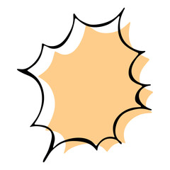 Hand drawn speech bubble Blank empty message box Textbox frame for banners, price tags, stickers, design