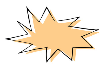 Hand drawn speech bubble Blank empty message box Textbox frame for banners, price tags, stickers, design