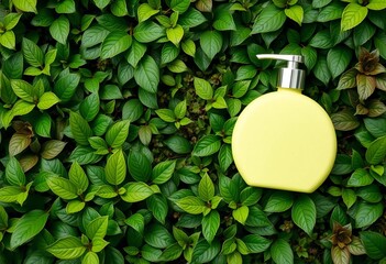 Lush green foliage backdrop, perfect for product display, illustration, plants