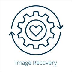 Image Recovery icon vector illustration, simple line element Image Recovery with editable stroke, Image Recovery simple icon, Image Recovery icon line style vector image
