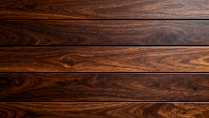 Naklejka premium Close-up of Dark Brown Wooden Texture with Natural Grain Patterns
