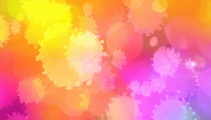 vibrant rainbow bokeh light burst with soft glowing circles blending orange yellow and magenta tones for dreamy wallpaper or banner