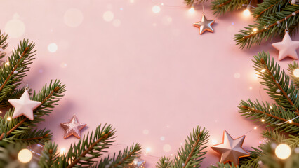 Light Green Background with Winter Decoration Window