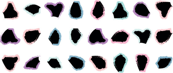 Fluid and Organic Vector Blobs Collection – Handcrafted Abstract Liquid Drop Shapes with Artistic Brush Outlines for Trendy Graphics, Branding Projects, and Modern Creative Layouts