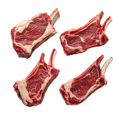 Set of Raw tomahawk steak