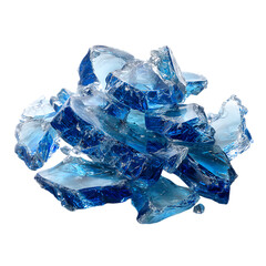 Shattered Blue Glass Fragments png