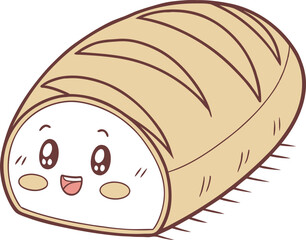 Vector illustration of a delicious breakfast with a slice of bread and cheese on a plate