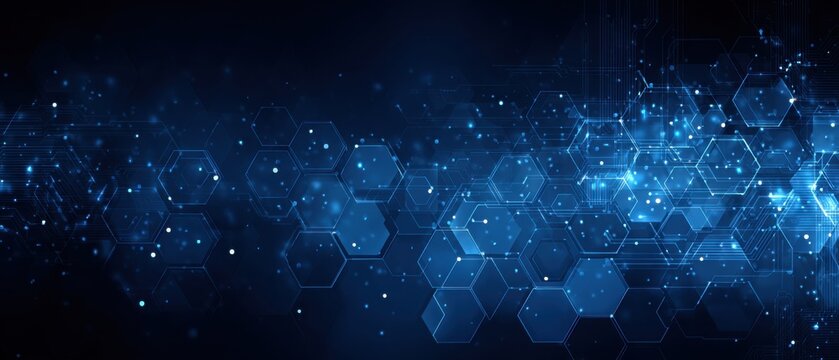 Abstract digital hexagons