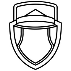Protective Face Shield Line Art Icon