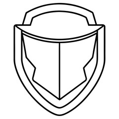 Protective Face Shield Line Art Icon