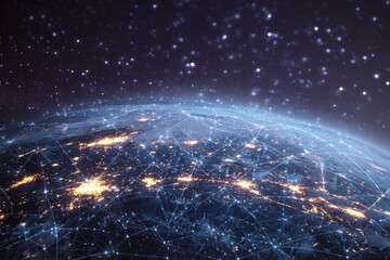 Global network of cities seen from space