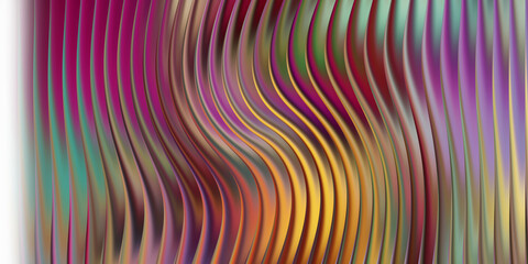 Fototapeta premium Abstract colorful background with vertical wavy lines and blurred effect