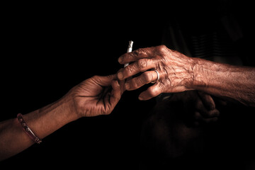 Sharing a Cigarette – A Moment of Human Connection