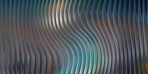 Abstract wavy lines background with a gradient of blue and brown colors