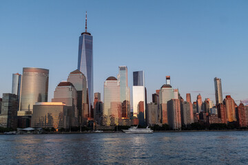 Golden hour images of lower Manhattan, New York.