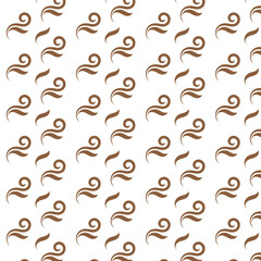 Brown decorative swirl seamless pattern vector illustration, abstract retro stylish background, creative wallpaper art, ornamental repeat design template, fabric graphic collection