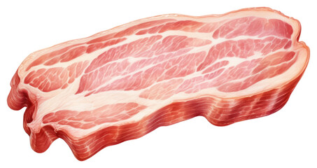 Obraz premium PNG Bacon meat pork food, digital paint illustration.