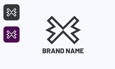 Obraz premium Modern Ambigram ME Logo Unique Simple Design