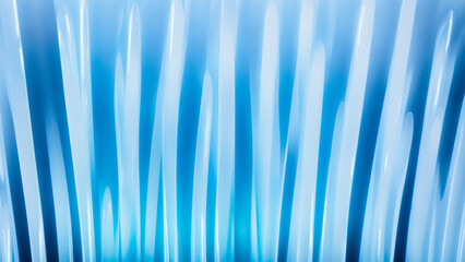 Abstract vertical glass streaks in blue light