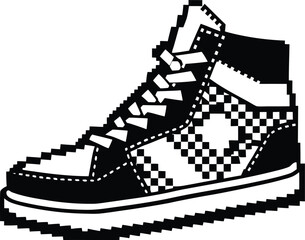 Abstract geometric pattern with vibrant contrasting colors and dynamic lines isolated on transparent background