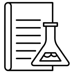 Scientific Document Line Art Icon Vector