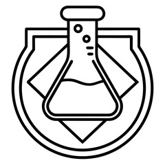 Scientific Document Line Art Icon Vector