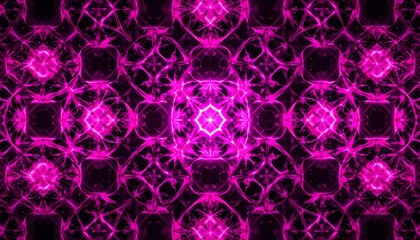 Intricate, symmetrical, magenta pattern