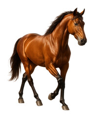 Obraz premium Graceful horse walking outdoors.