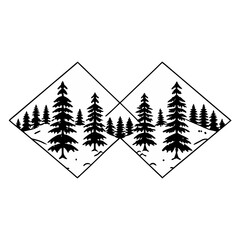 Obraz premium christmas trees vector illustration