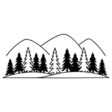 vector illustration of a forest