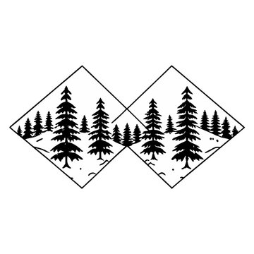 christmas trees vector illustration